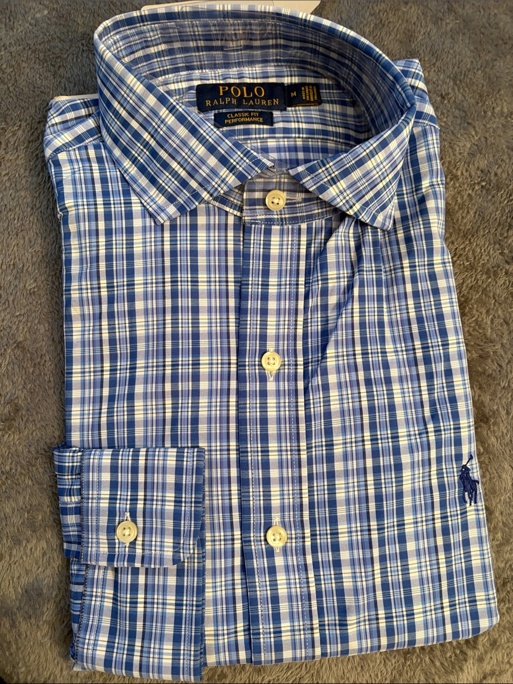 Polo by Ralph Lauren Blue & White Plaid Button-Down Shirt
